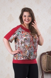 Лина блуза арт.Марина бордо #
