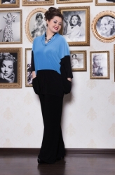 Лина блуза арт.Моника голубой #