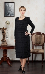 Лина платье арт.Мишель(винс) зима черный #