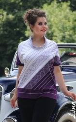 Лина блуза арт.Танго фиолет/серый #