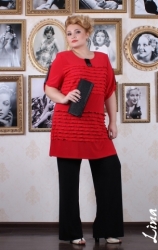 Лина туника арт.Сюзанна красный #